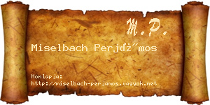 Miselbach Perjámos névjegykártya